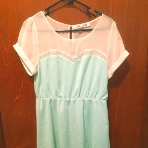 Faux Vintage Midi Dress